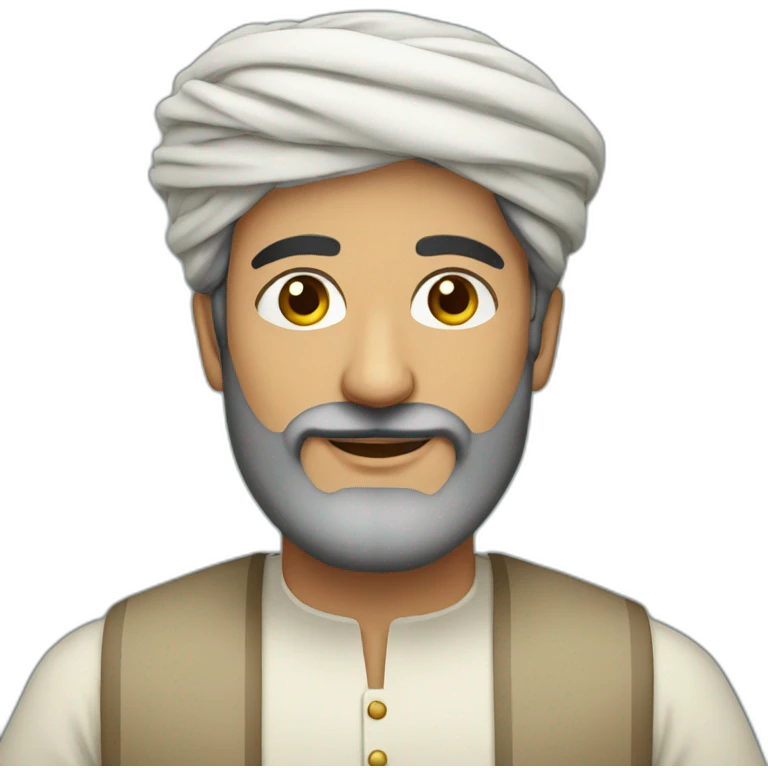 A pakistani guy with beard in traditional clothes emoji