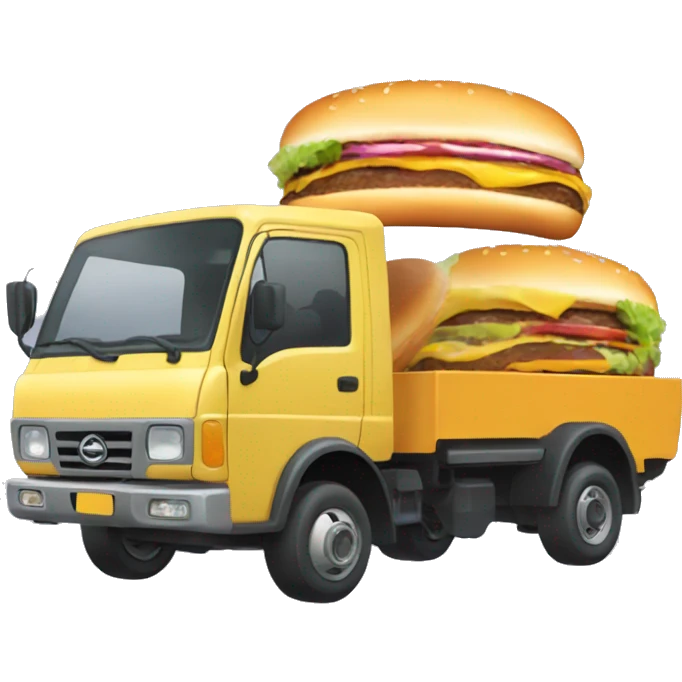 kei truck eating burger emoji
