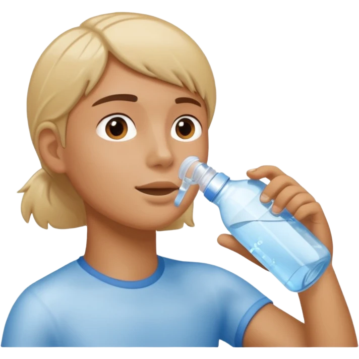 young person drinking water from a bottle emoji