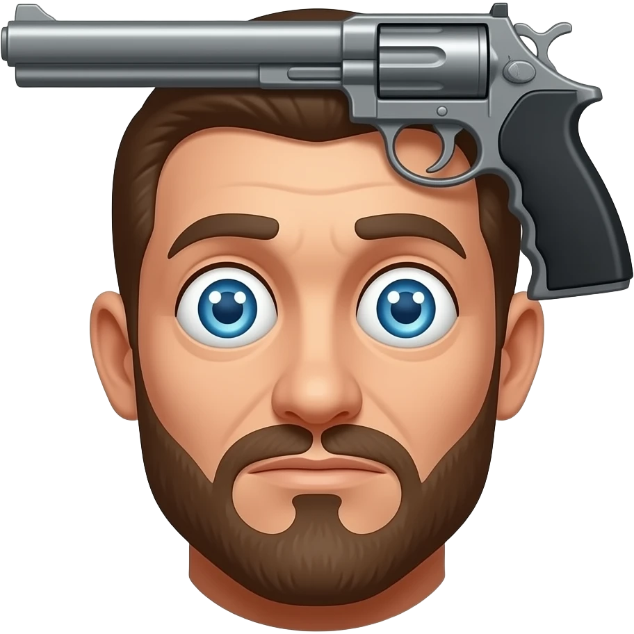 Use this emoji 🫩 but has a gun on his head emoji