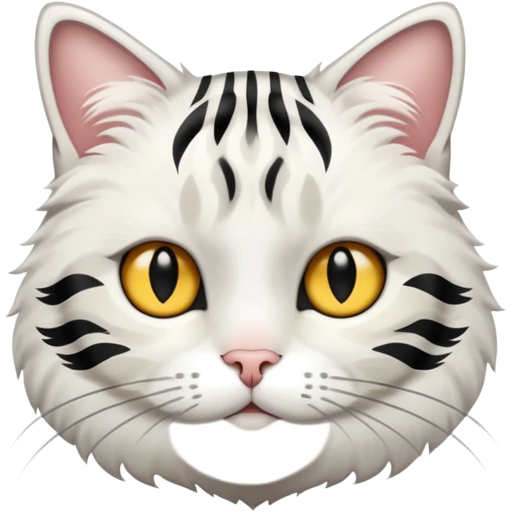 White tabby thin cat emoji