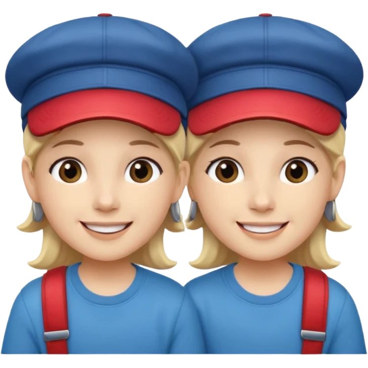 Make me a twins wearing a cap while listening to a song emoji