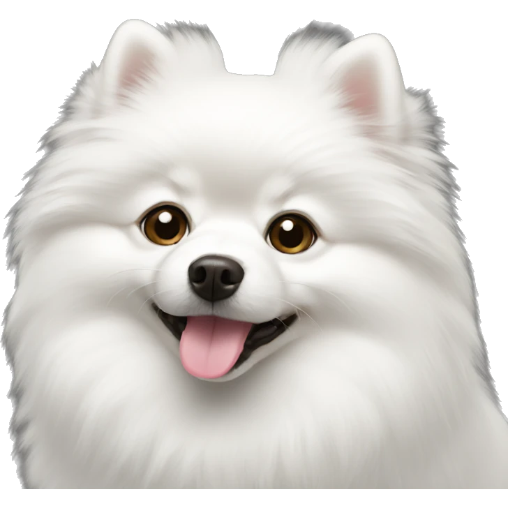 White Pomeranian  emoji