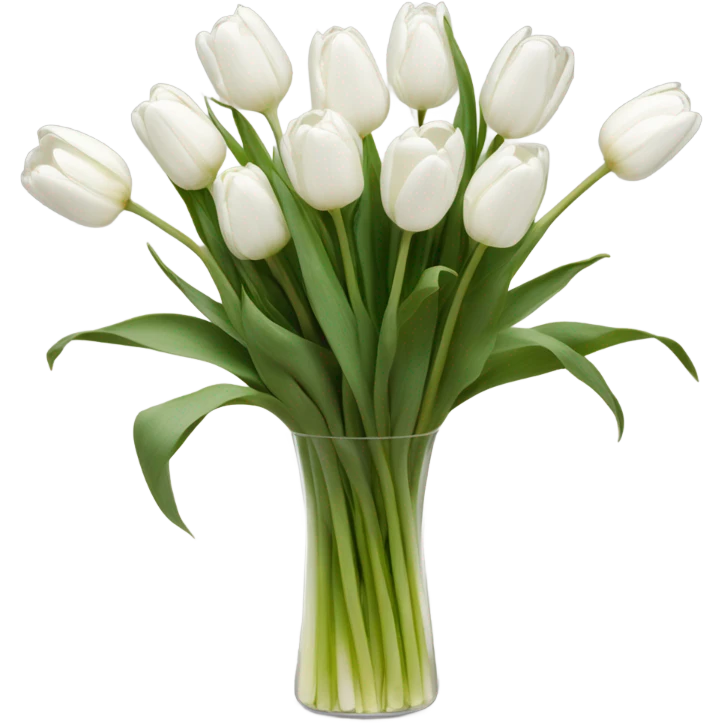 white tulip bouquet  emoji