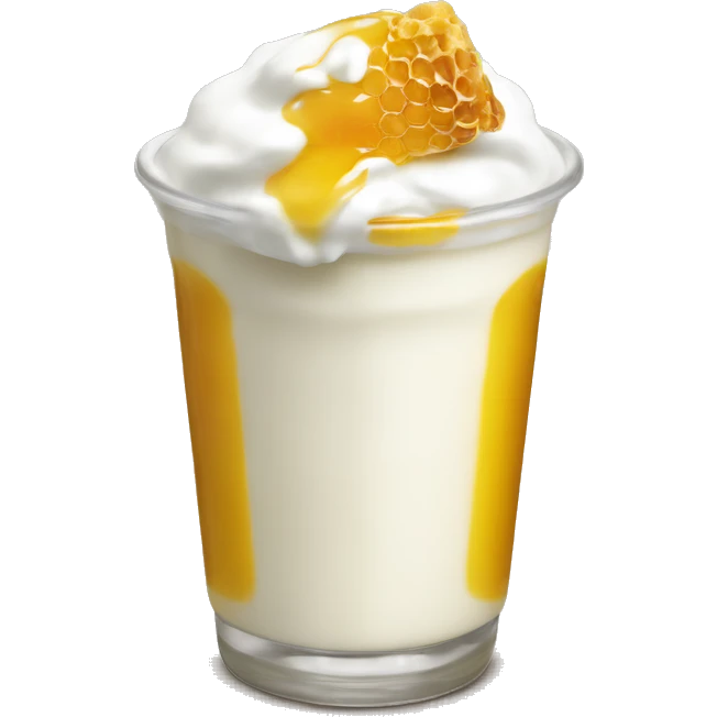 Greek yogurt with honey comb  emoji