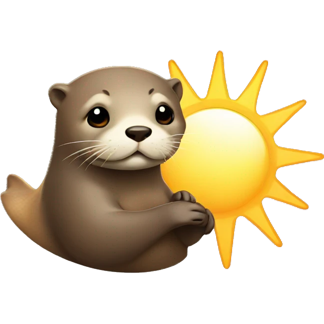Otter with a sun emoji