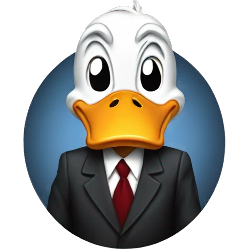 Donald Duck dressed asPatrick Bateman  emoji