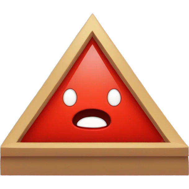 emoji basico triangulo rojo apunta abajo emoji