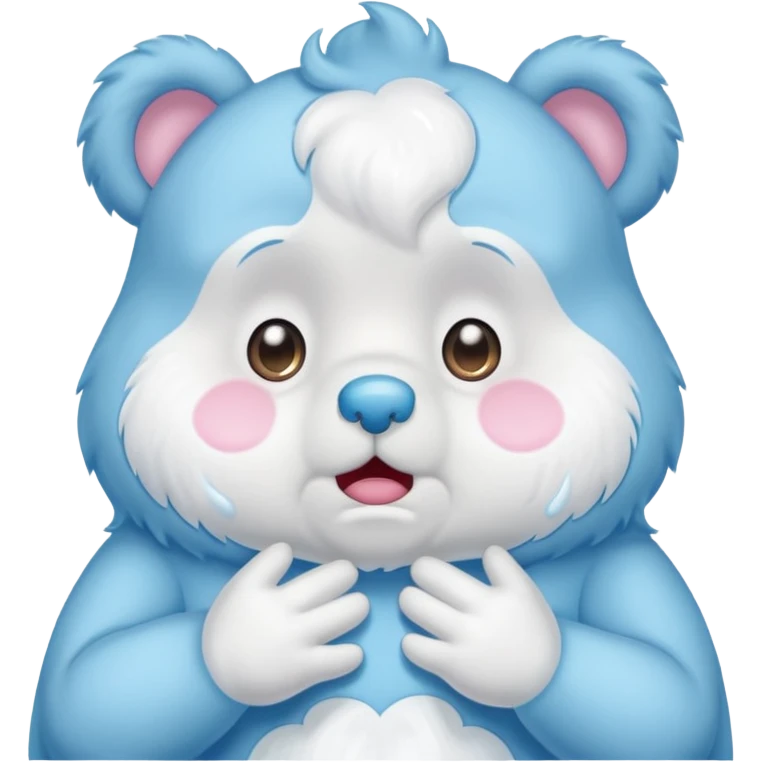Care bear crying emoji
