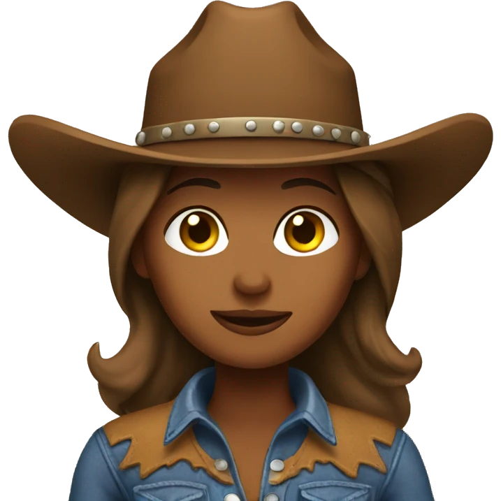 Brown cowgirl  emoji