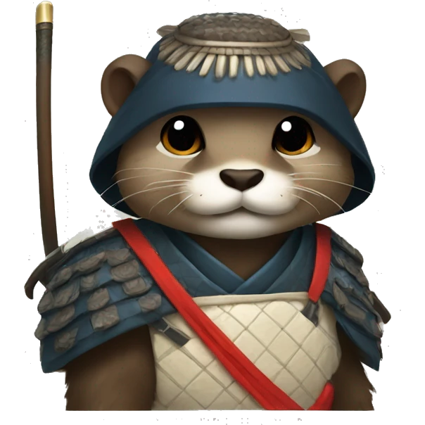 Otter samurai emoji