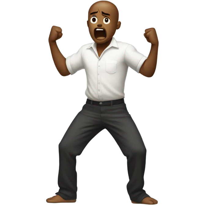 Person frustrated dancing emoji