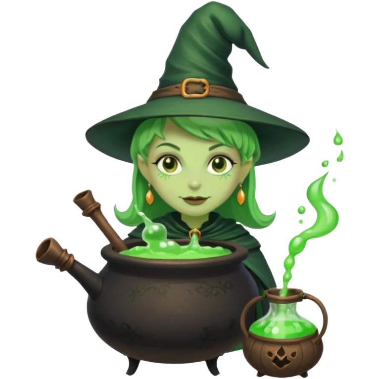 green witch cooking potion emoji