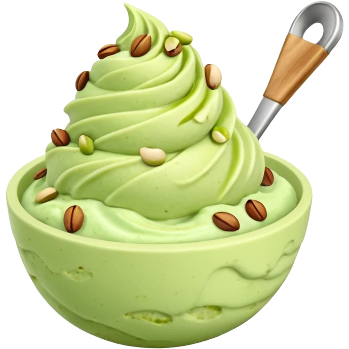 gelato con penna e pistacchio  emoji