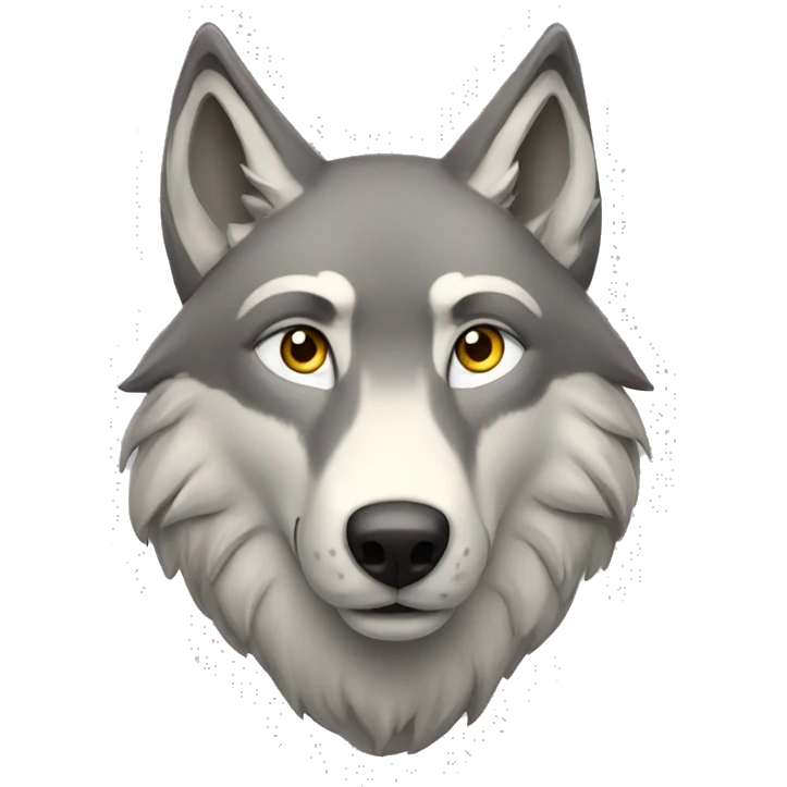 loup avec une corne emoji