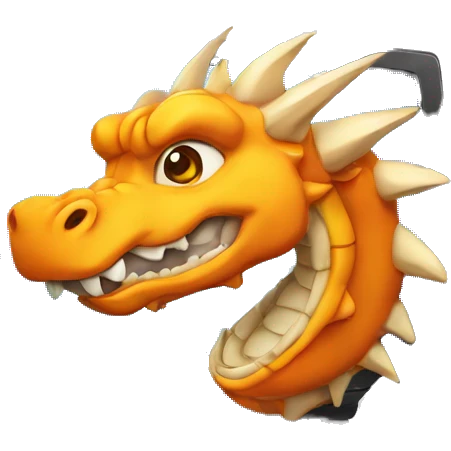 un dragón chino con cabeza de Tv emoji
