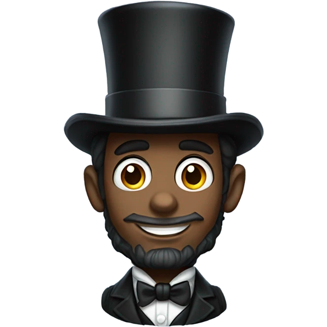 spider-man dressed as abraham lincoln wearing a top hat emoji