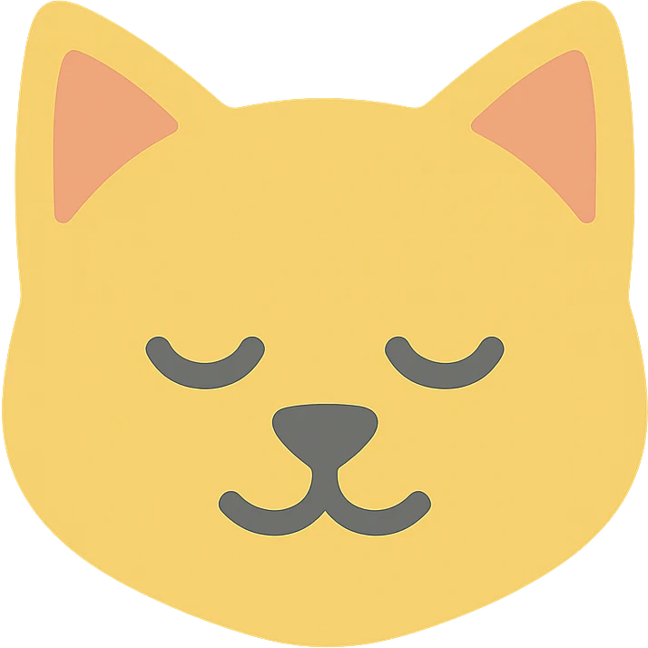 cat face icon with color emoji