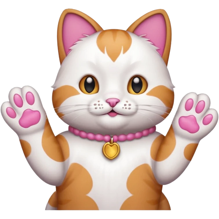 Waving cat paw emoji