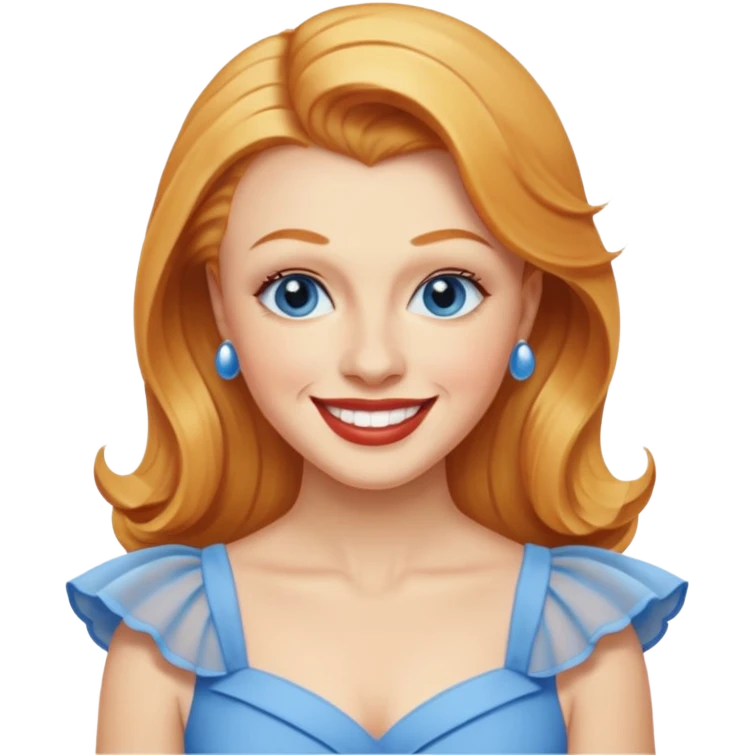 Ginger Rogers with blue eyes emoji