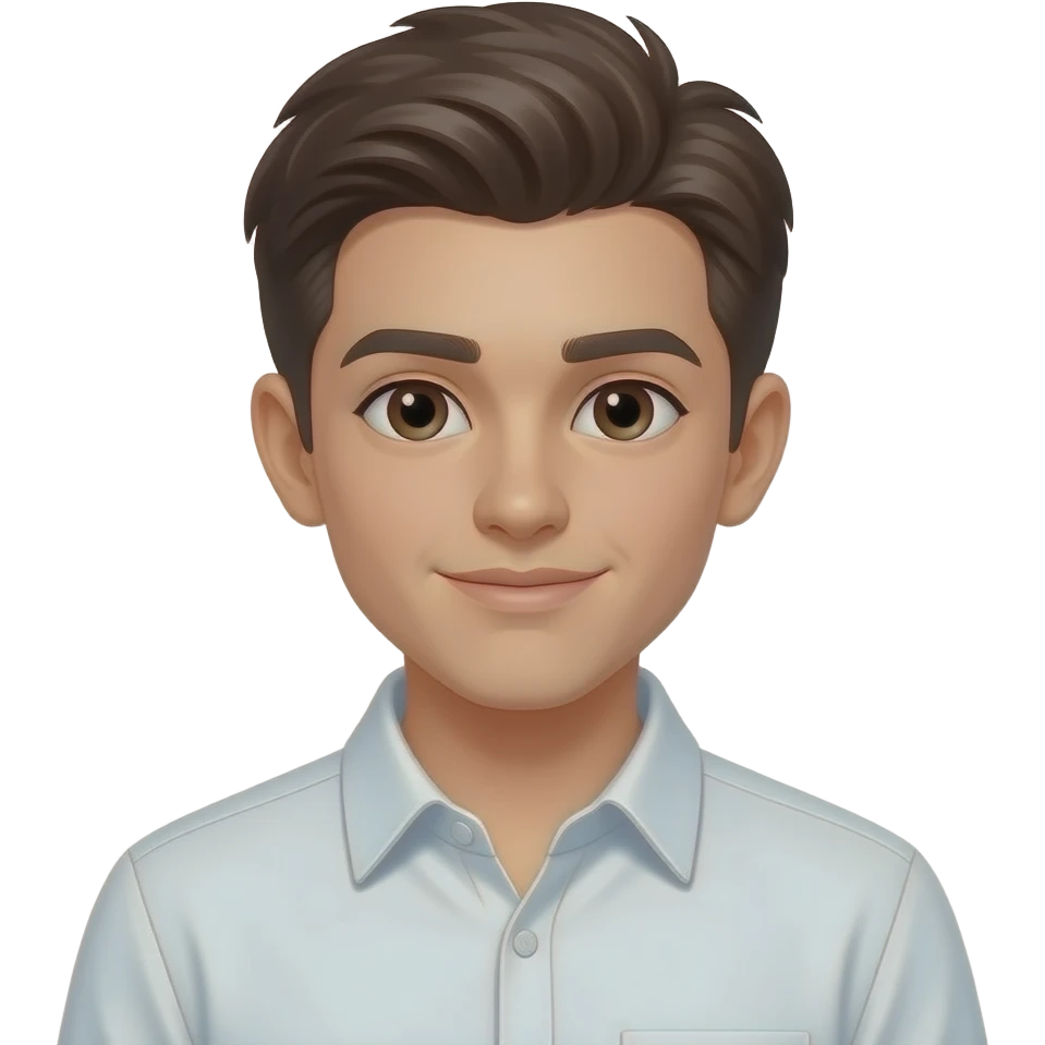 Anak Cowok ganteng baju putih emoji