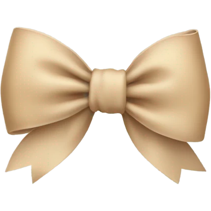 Beige bow emoji