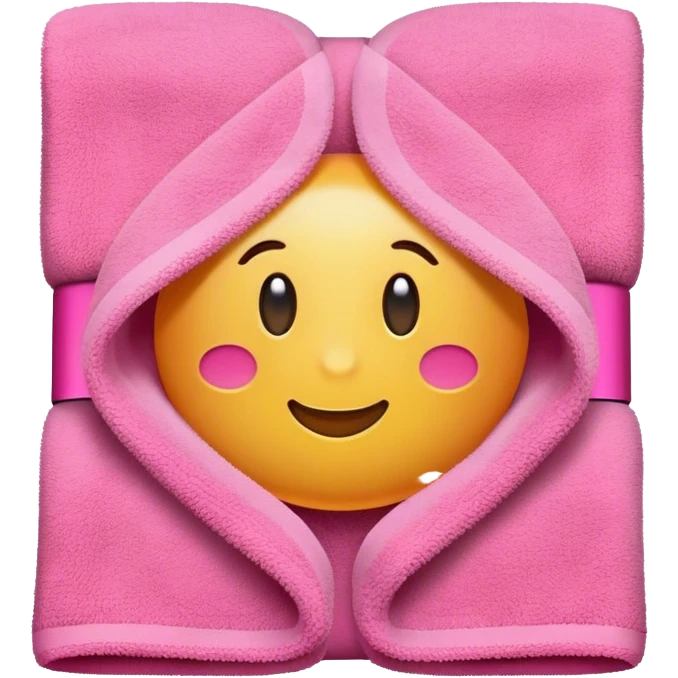 pink towel emoji