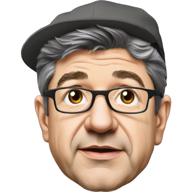Jean Luc Mélenchon avec une casquette  emoji