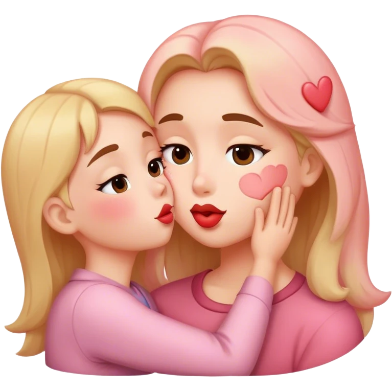 kisses on a blushing face  emoji