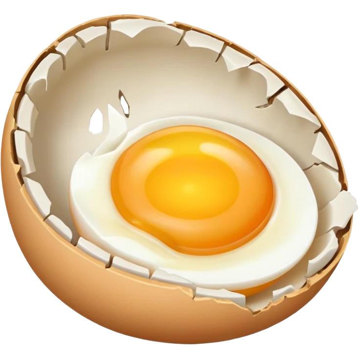 Cracked egg with no yolk emoji