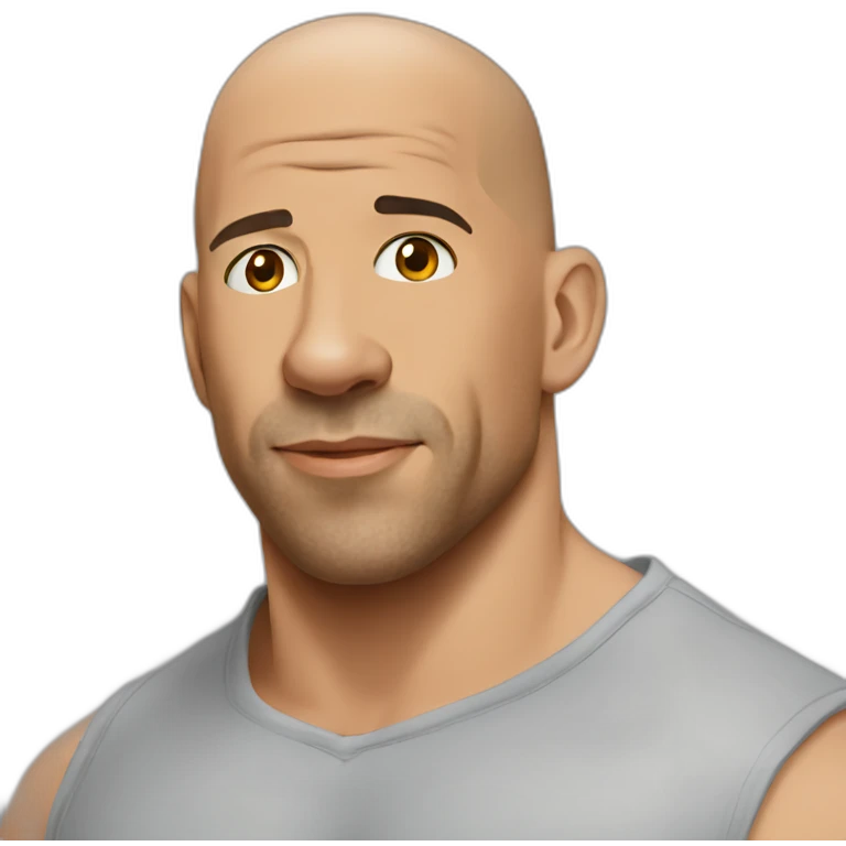 vin diesel cartoon wearing henley  emoji