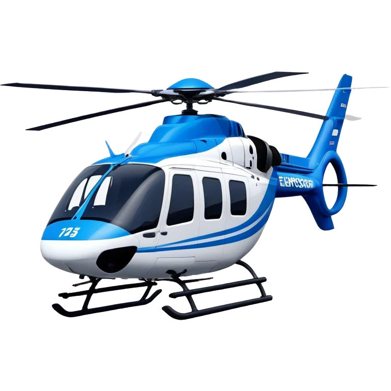 Eurocopter EC135 - Airbus Helicopters (Model Year: 2020) (Iconic colour: Blue and white) emoji