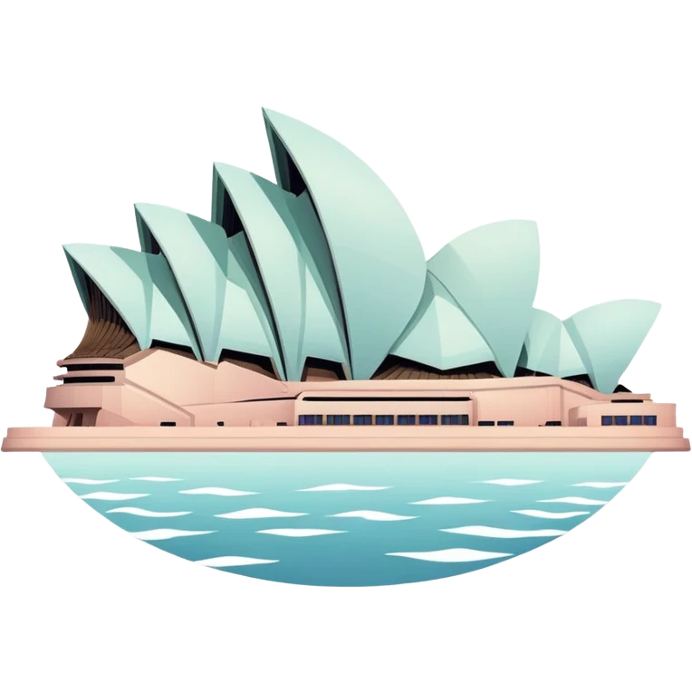 Sydney Opera House with gentle pastel colors, not vibrant emoji