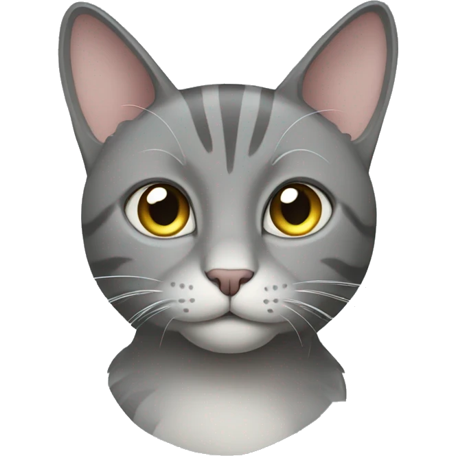 Gray cat emoji