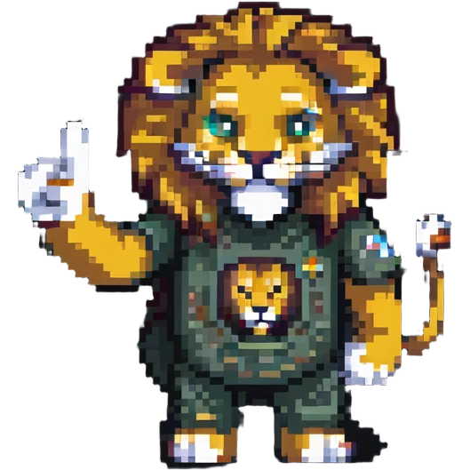 lion showing middle finger emoji