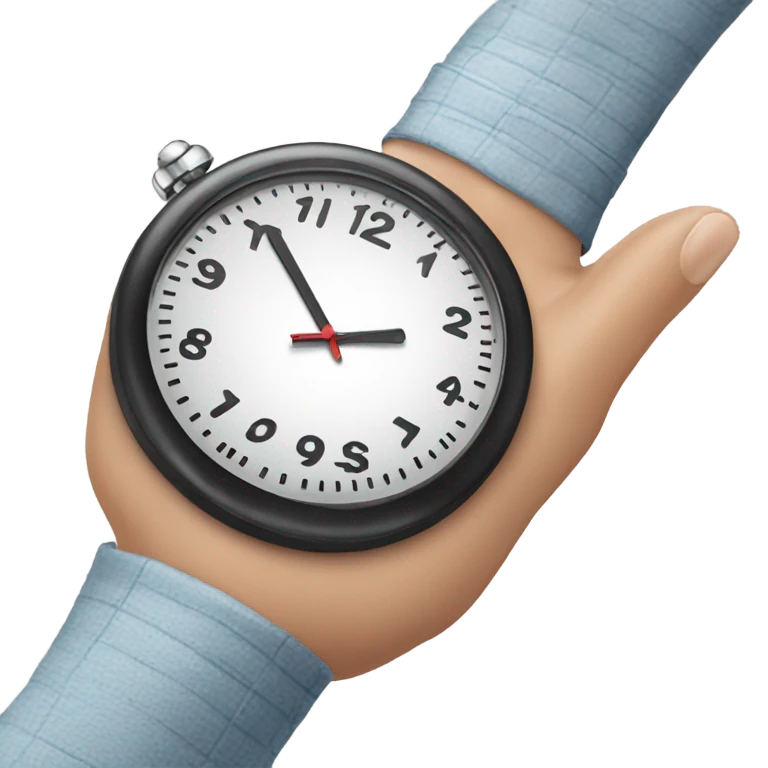  a finger on his watch  emoji