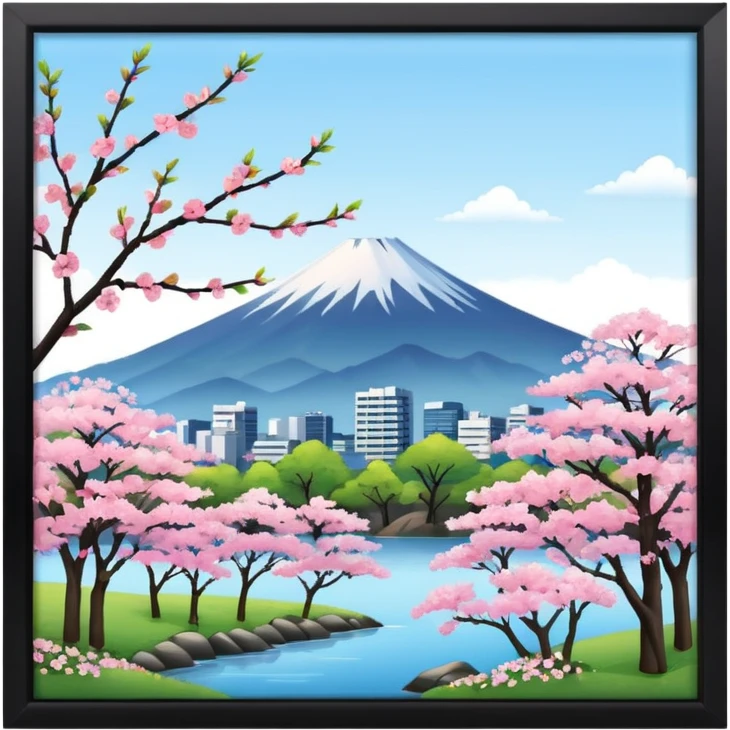 japan  trees nature pink the corner of the screen emoji