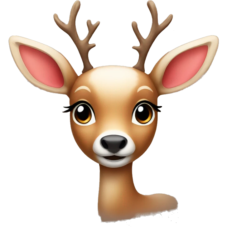 Cute Christmas deer emoji