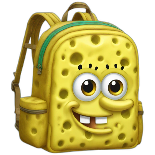 A spongebob bagpack  emoji