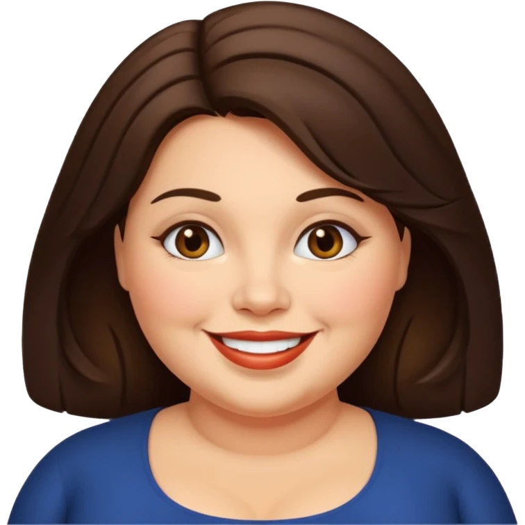 fat handsome rich brunette woman emoji