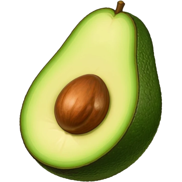 Cartoon Half Avocado emoji