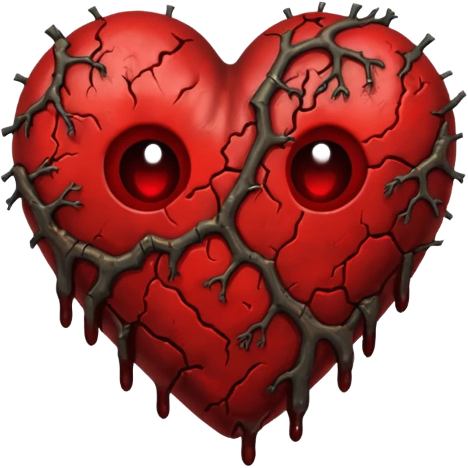 A rotten heart emoji