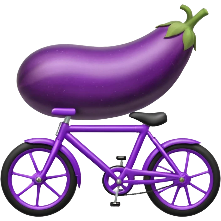 eggplant on a bike emoji