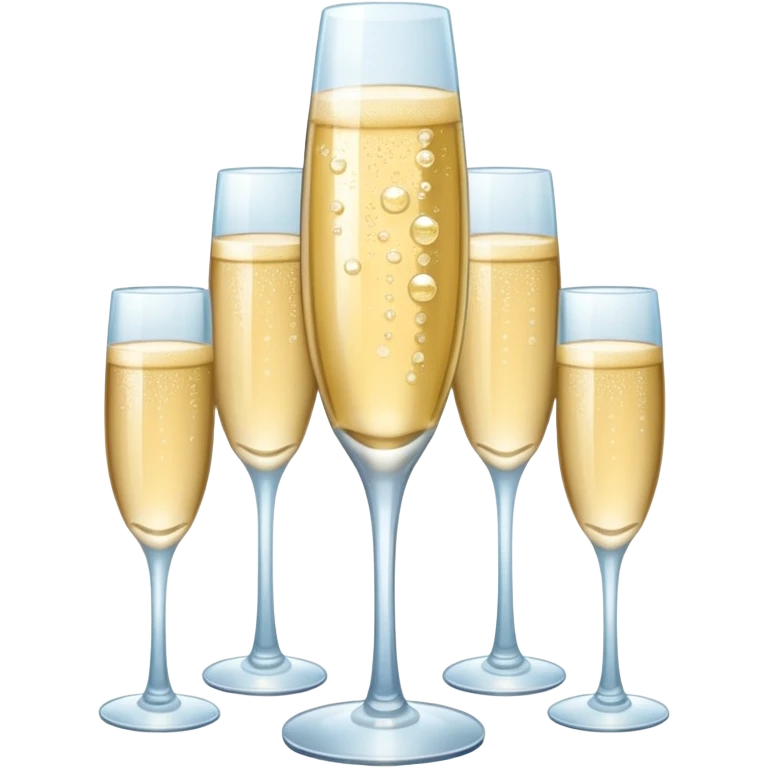 three tier tower of champagne glasses emoji