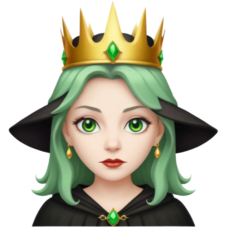 evil witch with crown emoji