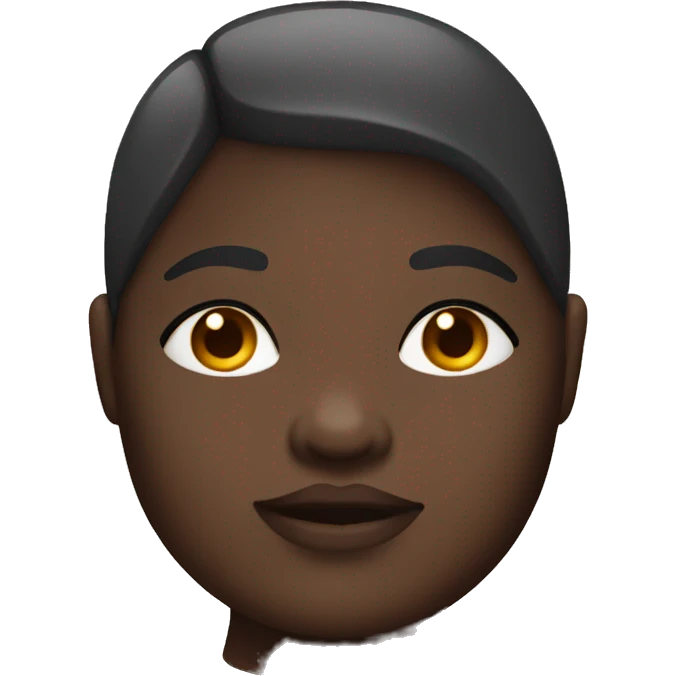 Chubby woman with dark skin emoji