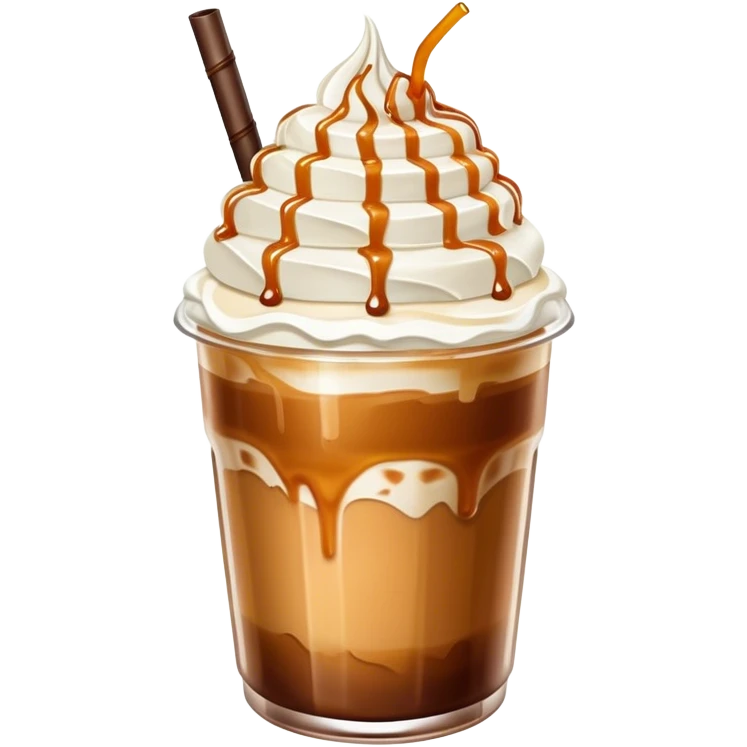 Ice caramel coffee emoji