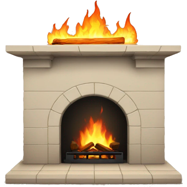 Fire place with lights emoji
