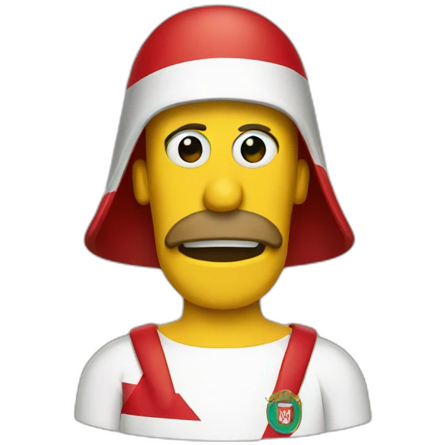 Homer with tunisian flag emoji