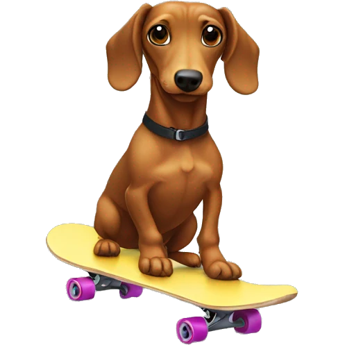 Teckel qui fait du skate  emoji
